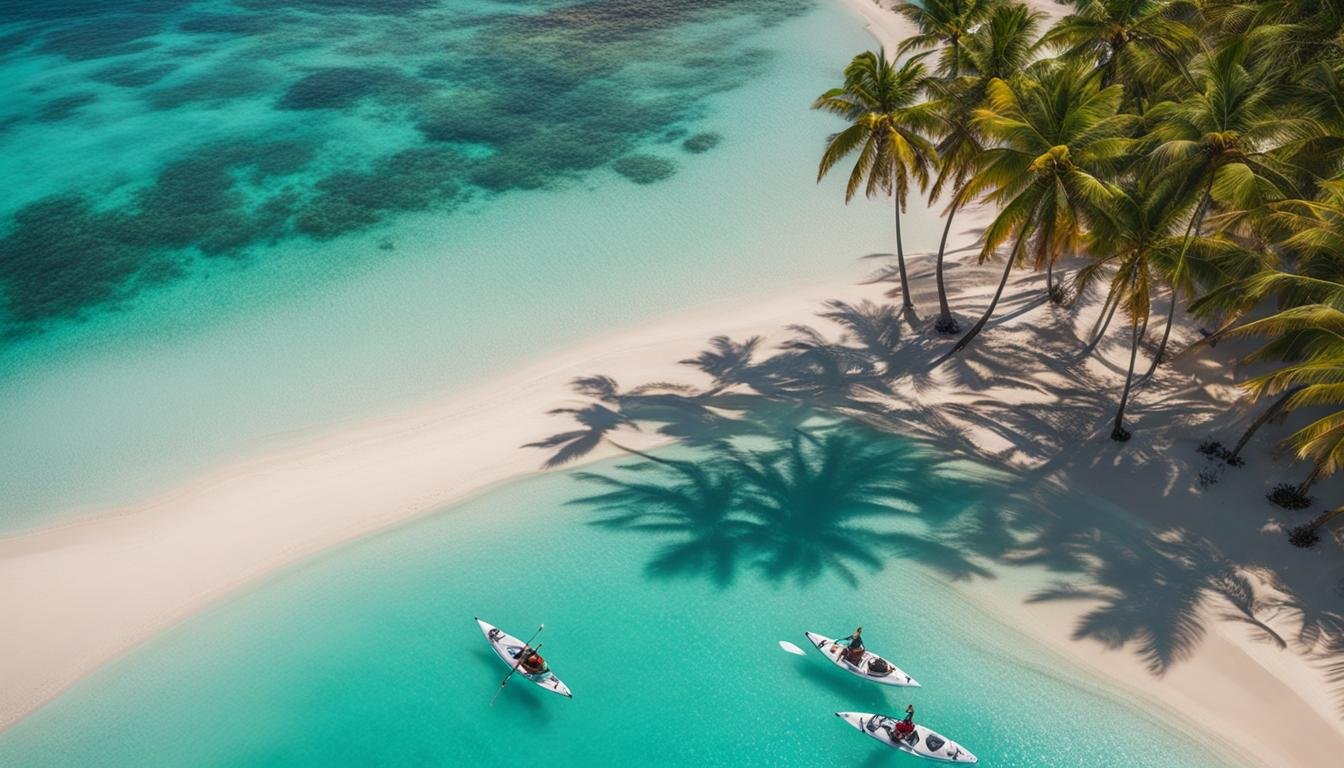 clear kayak drone photoshoot punta cana