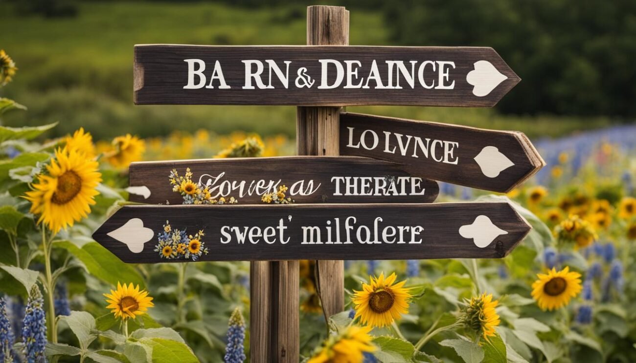 rustic wedding signs